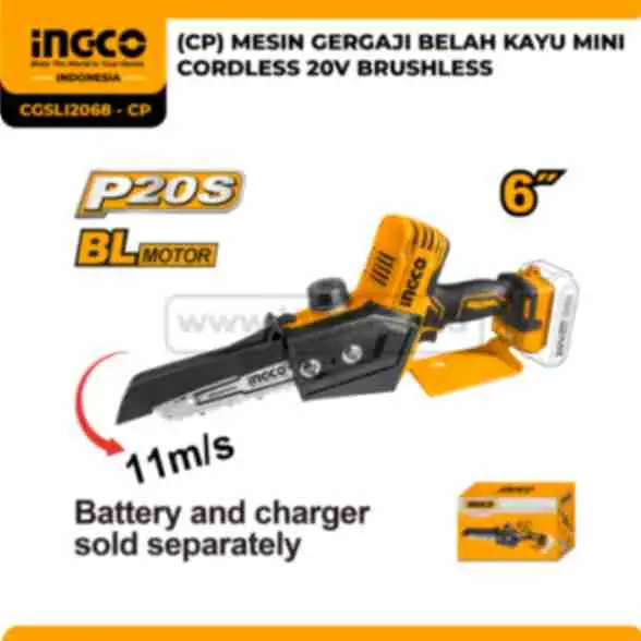CGSLI2068 - CP - (CP) MESIN GERGAJI BELAH KAYU MINI
CORDLESS 20V BRUSHLESS